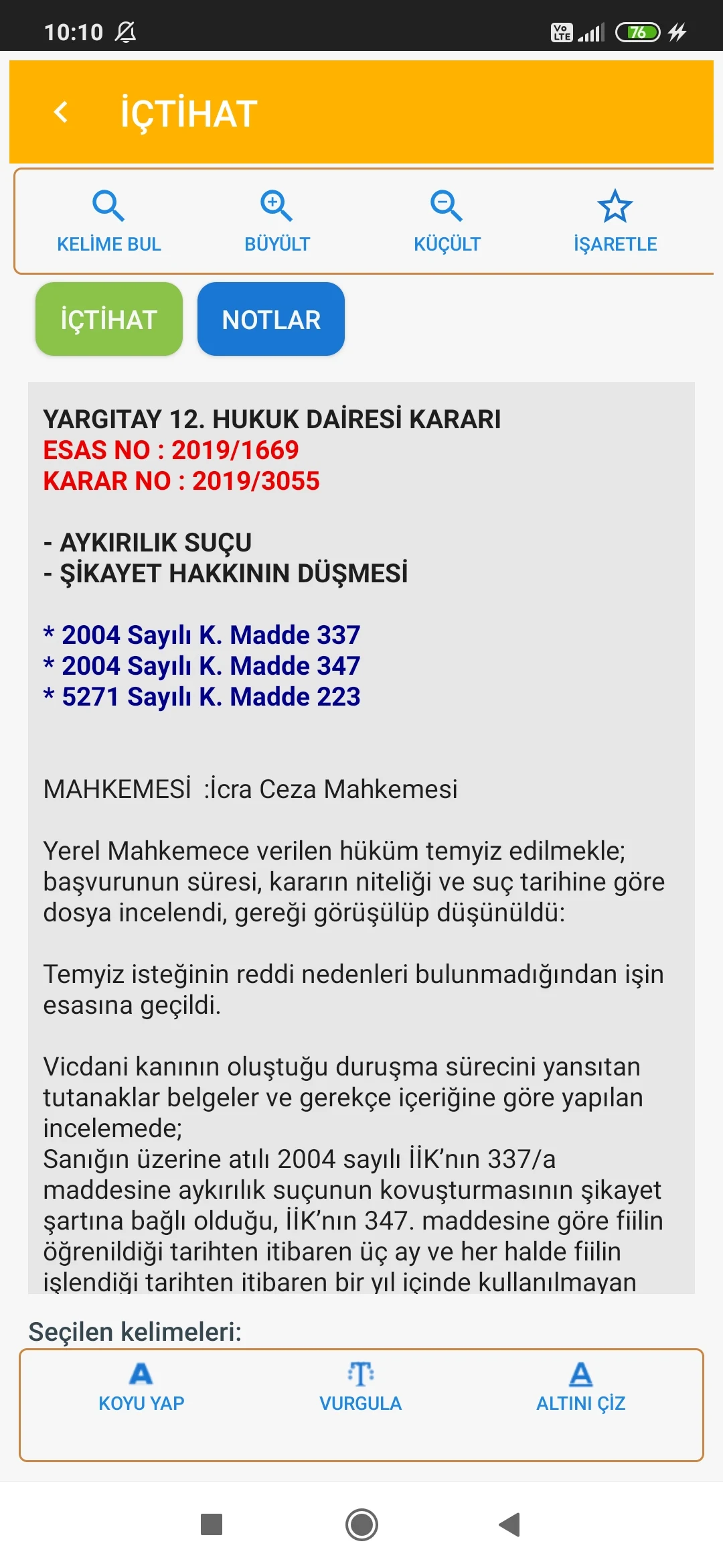 Ceza Muhakemesi Kanunu screenshot